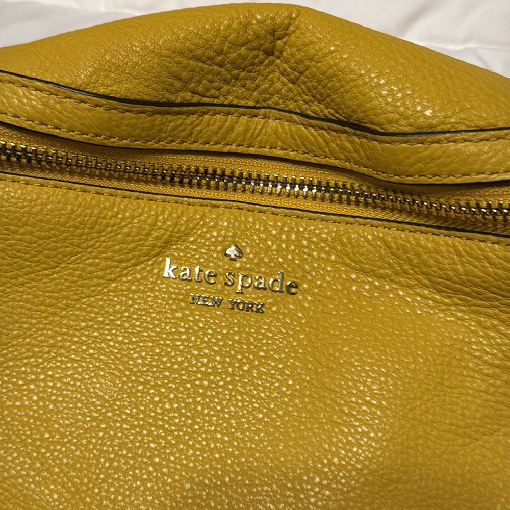Kate Spade Jackson Leather Belt Bag Fanny Pack Gold Yarrow - Picture 3 of 6